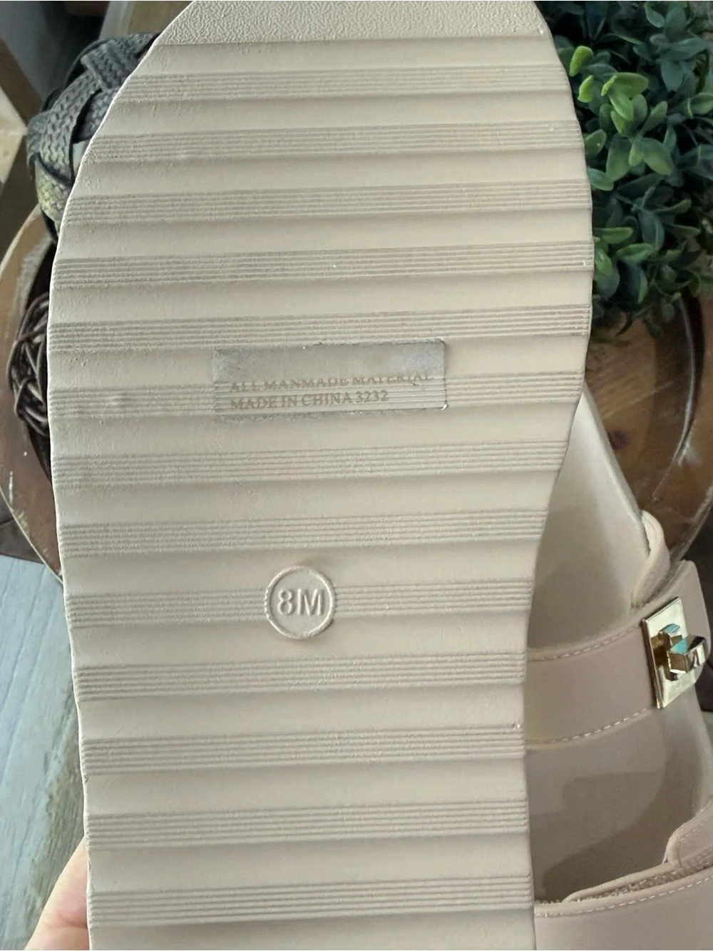Steve Madden Neutral Beige Slip-On Platform Sandals
